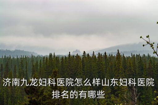 濟南婦科排名前十的醫院，濟南九龍婦科醫院怎么樣山東婦科醫院排名的有哪些