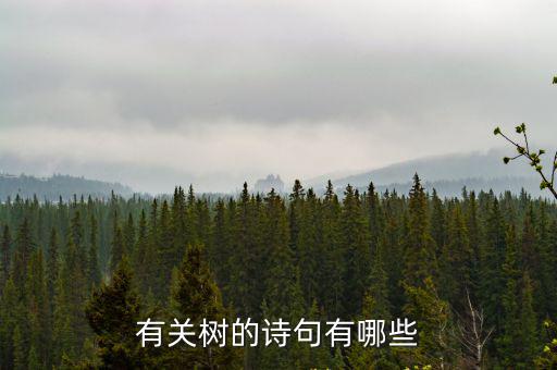 有關樹的詩句有哪些
