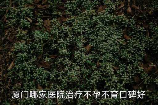 廈門哪家醫院治療不孕不育口碑好