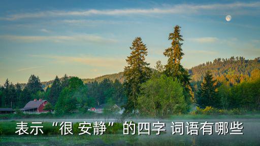 形容安靜的詞語,四個非常安靜這些字怎么寫?