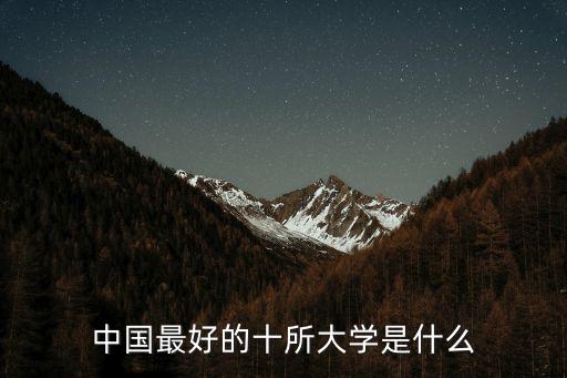 中國最好的十所大學(xué)是什么