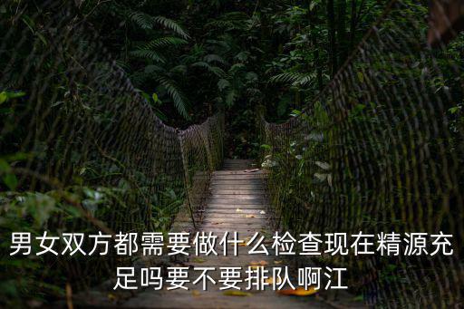 男女雙方都需要做什么檢查現在精源充足嗎要不要排隊啊江
