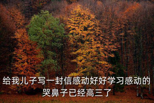 給兒子的一封信，寫一封信給兒子鼓勵封