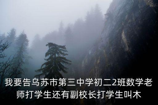 我要告烏蘇市第三中學初二2班數學老師打學生還有副校長打學生叫木