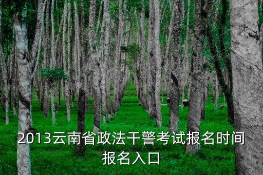 2013云南省政法干警考試報名時間報名入口