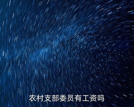 重慶市村支部工資，農村支部委員有工資嗎