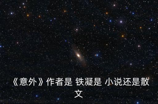 《意外》作者是 鐵凝是 小說還是散文