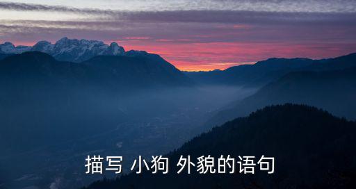  描寫 小狗 外貌的語句