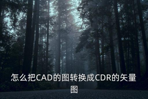怎么把CAD的圖轉換成CDR的矢量圖