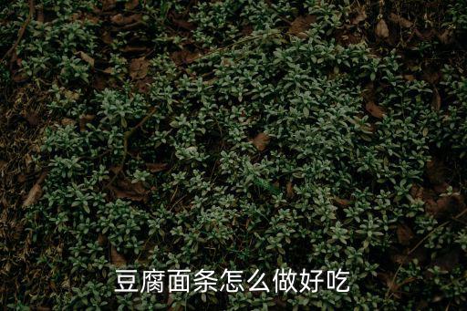 豆腐面條怎么做好吃