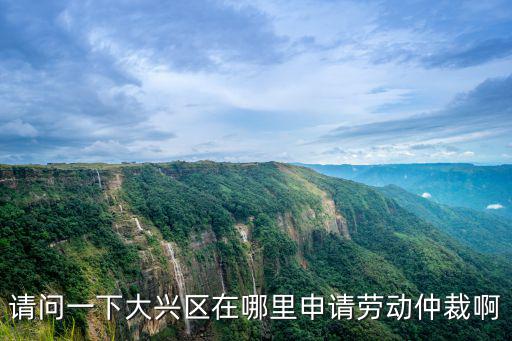 請問一下大興區在哪里申請勞動仲裁啊