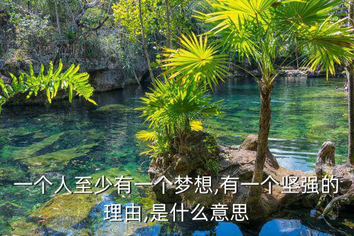 一個人至少有一個夢想,有一個堅強的理由,是什么意思