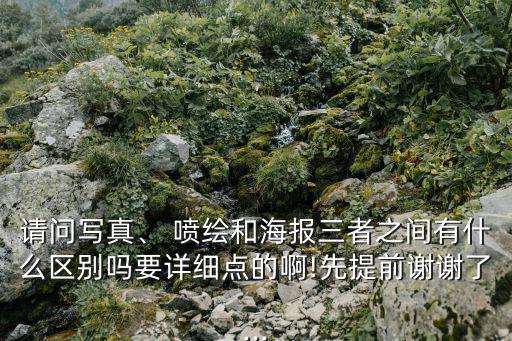 請問寫真、 噴繪和海報三者之間有什么區別嗎要詳細點的啊!先提前謝謝了...