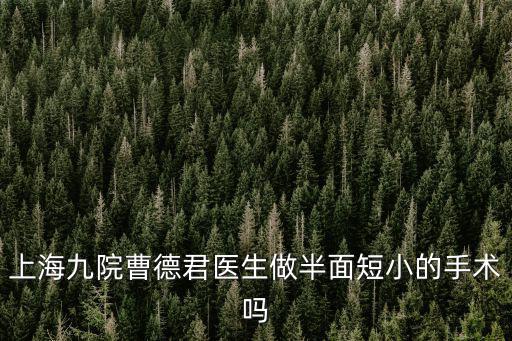 上海九院曹德君醫生做半面短小的手術嗎