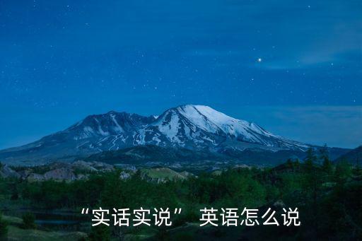 說實話的英語,第二集:選情報單選區競選廣播