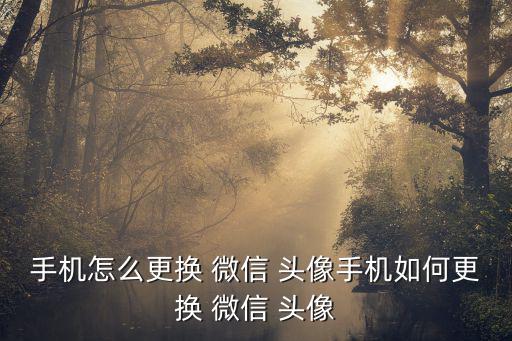 如何換微信頭像,微信頭像怎么換?
