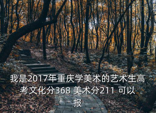 我是2017年重慶學美術的藝術生高考文化分368 美術分211 可以報
