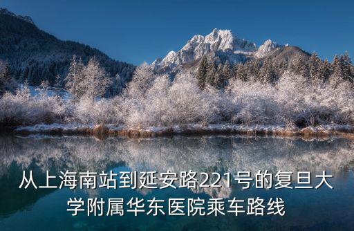 從上海南站到延安路221號的復旦大學附屬華東醫院乘車路線