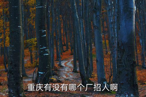 重慶有沒有哪個廠招人啊