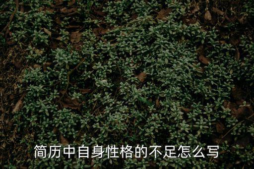 自身不足怎么寫，簡歷中自身性格的不足怎么寫