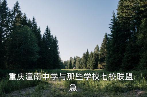 重慶潼南中學(xué)與那些學(xué)校七校聯(lián)盟  急