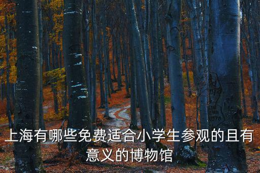上海有哪些免費適合小學生參觀的且有意義的博物館