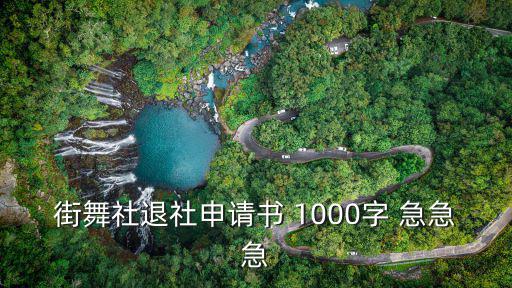 街舞社退社申請書 1000字 急急急