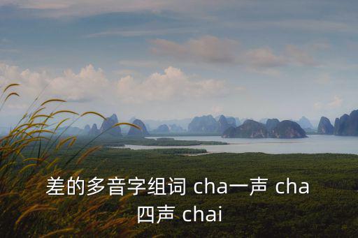 差的多音字組詞 cha一聲 cha四聲 chai