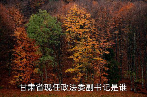 甘肅省現(xiàn)任政法委副書記是誰