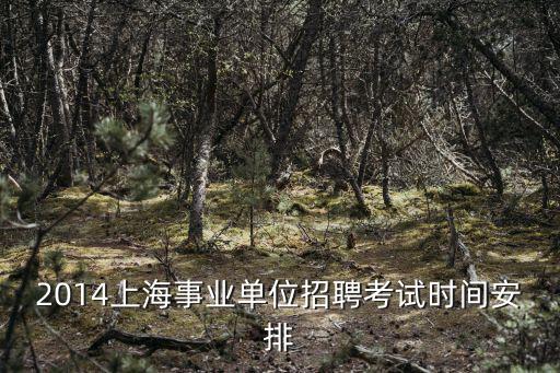 2014上海事業(yè)單位招聘考試時(shí)間安排