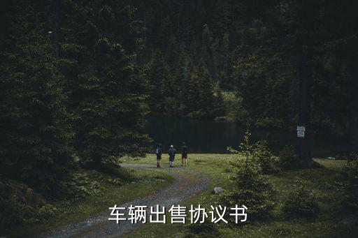 車輛買賣協議，賣車協議怎樣寫