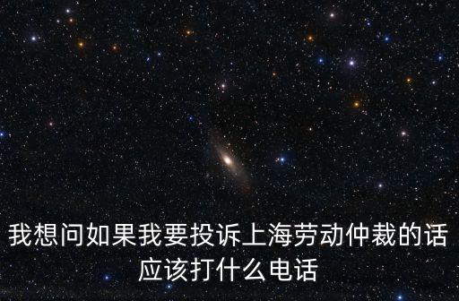 我想問如果我要投訴上海勞動仲裁的話應該打什么電話