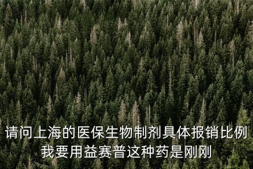 請問上海的醫保生物制劑具體報銷比例我要用益賽普這種藥是剛剛