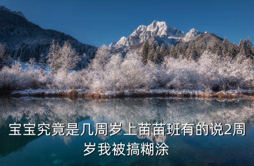 寶寶究竟是幾周歲上苗苗班有的說2周歲我被搞糊涂