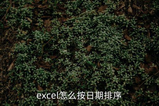 excel怎么按日期排序