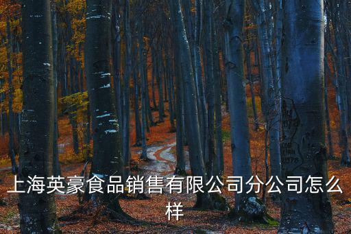 上海英豪食品銷售有限公司分公司怎么樣