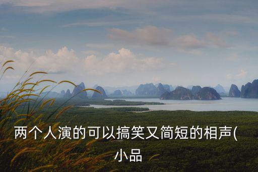 幽默小品,中國劇小品形式各異主要分為1,3.2類