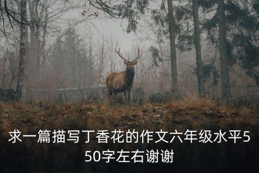 丁香花作文，求一篇描寫丁香花的作文六年級(jí)水平550字左右謝謝