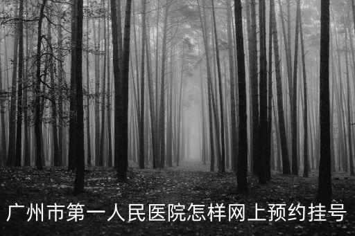 廣州市第一人民醫(yī)院怎樣網(wǎng)上預(yù)約掛號