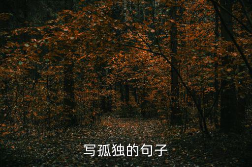寫孤獨的句子