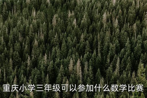 重慶市小學(xué)奧數(shù)競(jìng)賽，重慶小學(xué)三年級(jí)可以參加什么數(shù)學(xué)比賽