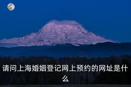 請問上海婚姻登記網上預約的網址是什么