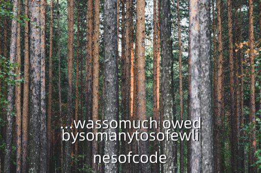 ...wassomuch owedbysomanytosofewlinesofcode