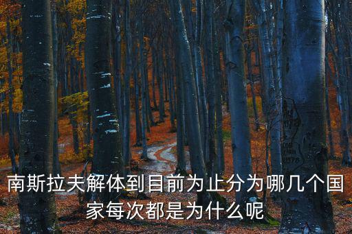 南斯拉夫解體到目前為止分為哪幾個國家每次都是為什么呢