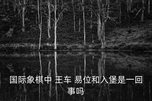 國際象棋中 王車 易位和入堡是一回事嗎