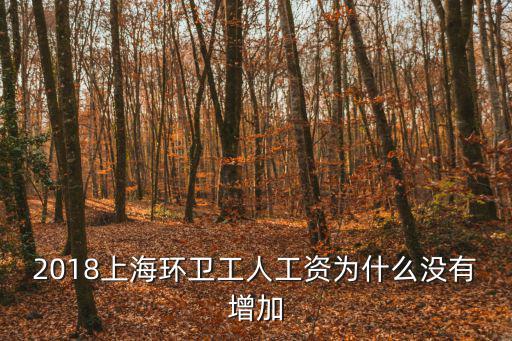 2018上海環(huán)衛(wèi)工人工資為什么沒有增加