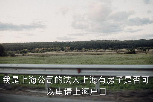 公司高管或法人上海落戶條件，我是上海公司的法人上海有房子是否可以申請上海戶口