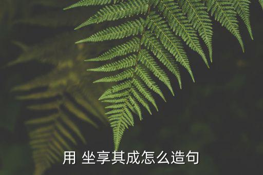 坐享其成,坐享其成是可恥的行為!