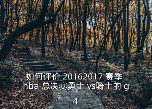 如何評價 20162017 賽季 nba 總決賽勇士 vs騎士的 g4