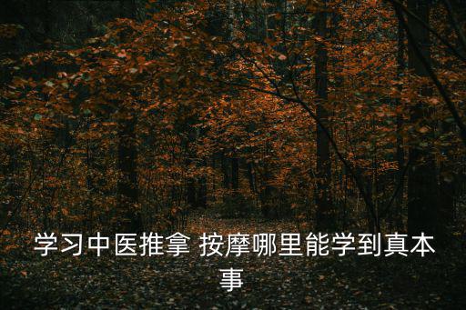 按摩學習,王春亮按摩按摩技術是中國民間非物質文化遺產
